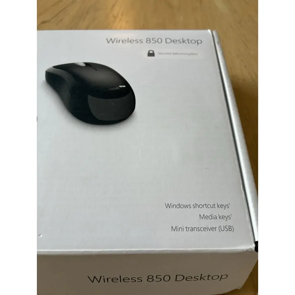 Microsoft Desktop 850 Full-size Wireless Keyboard Mouse USB Bundle Black